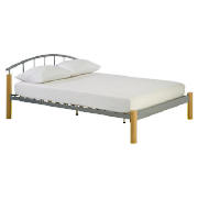 Unbranded Akita Double Metal Bed, Silver