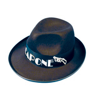 Al Capone hat, black imported felt