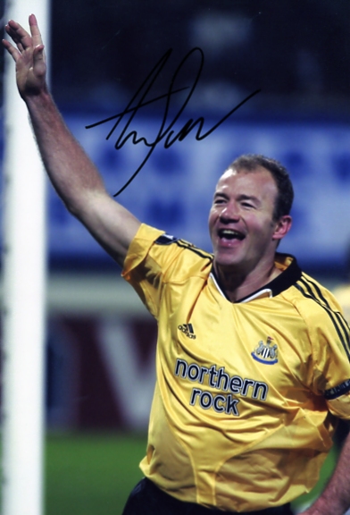 Signed in black pen Toon Army favourite Alan Shearer. Certificate of Authenticity no. 0420000718