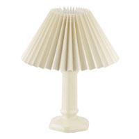 Albert Ceramic Candlestick Complete With Pleated Shade Cream