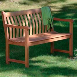 The Alexander Rose Karri FSC 4ft Bench is made from FSC (Forest Stewardship Council) wood. the Karri