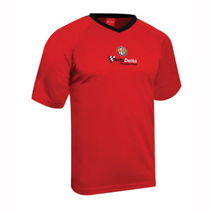 This Alfa Auto Delta Football T-shirt is made of 100 Polyester. Features the Alfa Romeo logo embroid