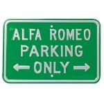 Alfa Romeo parking sign