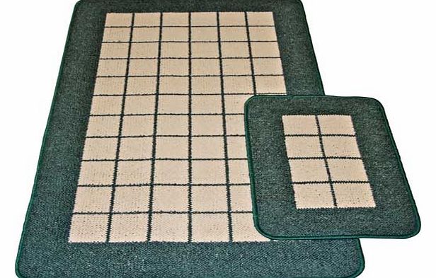 Ideal for utility areas. hallways and kitchens. Free doormat. 100% polypropylene. Non-slip backing. Size of runner L133. W80cm. Weight 1.9kg. (Barcode EAN=5053095031560)