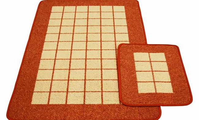 Unbranded Alicante Runner with Free Mat - Terracotta - 80