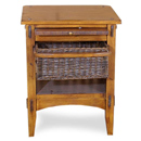 Alicia furniture rattan and wood end table