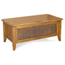 Alicia furniture rattan and wood storage trunk