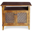 Alicia furniture rattan and wood TV unit furniture