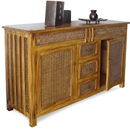 Alicia rattan and wood buffet furniture