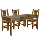 Alicia rattan and wood dining table and chair