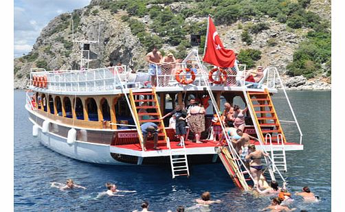 All Inclusive Boat Trip Around Marmaris - Intro Count all the shades of blue in the beautiful Aegean Sea on this family-friendly all-inclusive boat trip around Marmaris which stops at secluded beaches and bays perfect for snorkelling swimming and soa