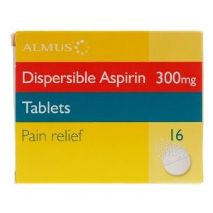 Unbranded Almus Aspirin Dispersible 300mg (16)