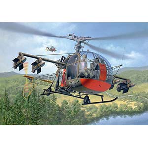 Unbranded Alouette II ATTACK and Nord SS-11 missiles