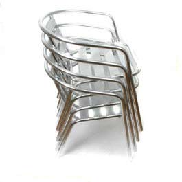 Buy the Aluminium Cafe Chair Stack of 4 from Rawgarden and save