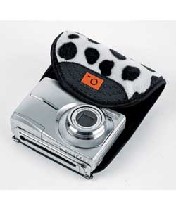 Black and white dalmatian style.Product material ABS, nickel plated brass, neoprene rubber, polyeste