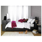 Unbranded Amarey Double TV bed, Brown with Slumber 1