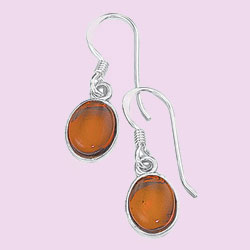 Amber Oval Earrings