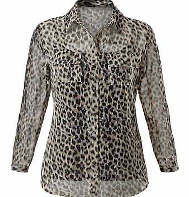 Unbranded Ambria Leopard Print Blouse
