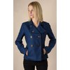 The Amelia coat comes in a gorgeous petrol blue colour in a wool and viscose mix, is soft and warm w