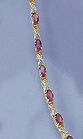 Amethyst & Diamond Set Bracelet