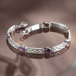 Amethyst & Silver Bracelet