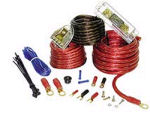 Amp wiring kits contain all the components needed such as power cables and terminals to install