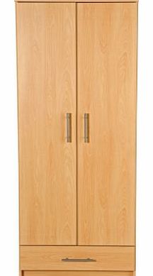 The Anderson collection provides dependable storage solutions. This two door. one drawer wardrobe offers a simplistic yet attractive style suitable for any bedroom setting. Finished in a beech effect with contemporary bar handles. it is sure to compl