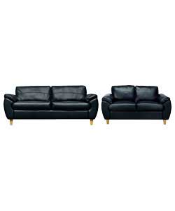 Andria Large Sofa and Regular Sofa - Black
