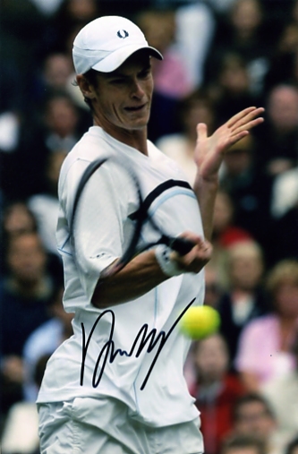 ANDY MURRAY SIGNED 10 x 8 INCH COLOUR PHOTOGRAPH