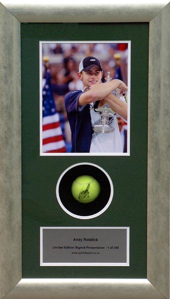 Unbranded Andy Roddick signed and framed limited edition presentation