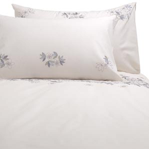 Anemone Duvet Cover- Oyster / Blue / Green- Double