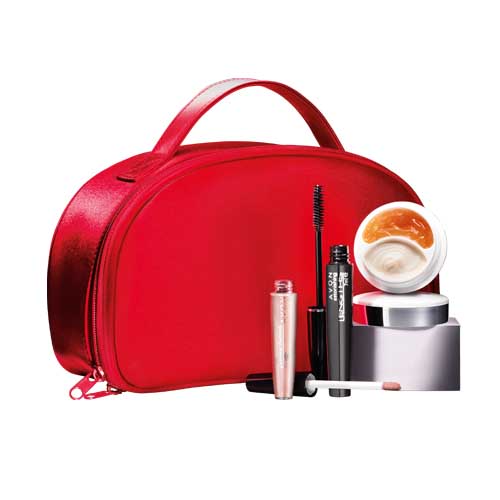 Unbranded Anew Ruby Satin Beauty Bonus Bag