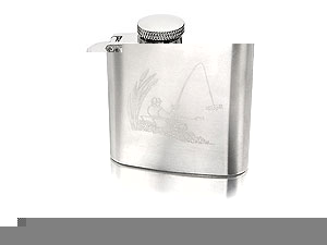 Unbranded Angler Stainless Steel Captive Top Hip Flask 013130