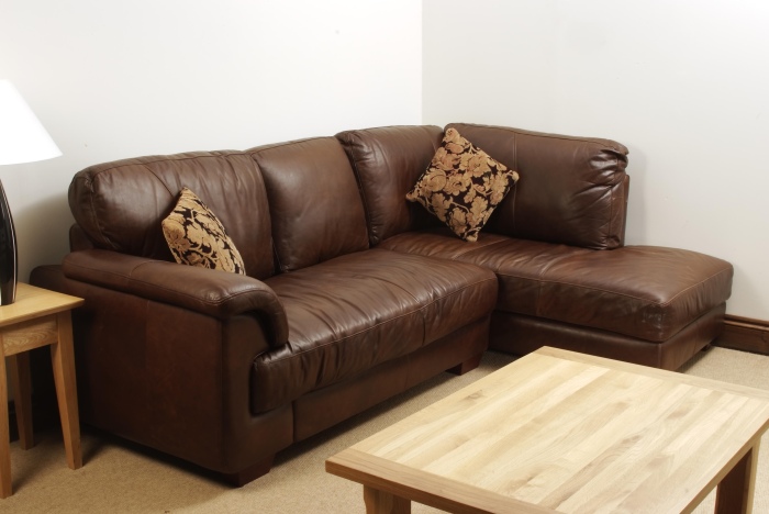 Unbranded Aniline Leather Corner Sofa - Isabella