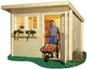 Unbranded Anston log chalet: Anston Two 300cm x 250cm - Natural Timber