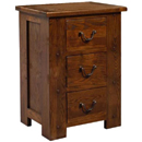Antibes dark oak 3 drawer nightstand furniture