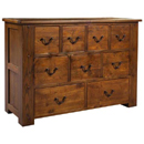 Antibes dark oak 9 drawer chest furniture