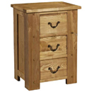 Antibes light oak 3 drawer nightstand furniture