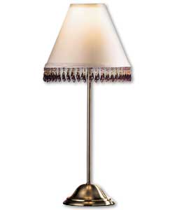 Antique Brass Effect Beaded Buffet Table Lamp