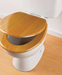 Unbranded Antique Pine Slow Close Toilet Seat