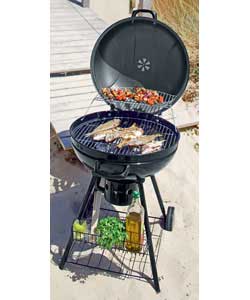 Includes a cover for an easier life.51cm diameter chrome plated cooking grill plus warming