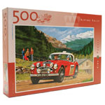 Alpine Rally 500 piece jigsaw. Completed puzzle measures approximately 47 x 31cm.