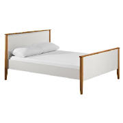 Unbranded Apsley Double White Bed, White and pine