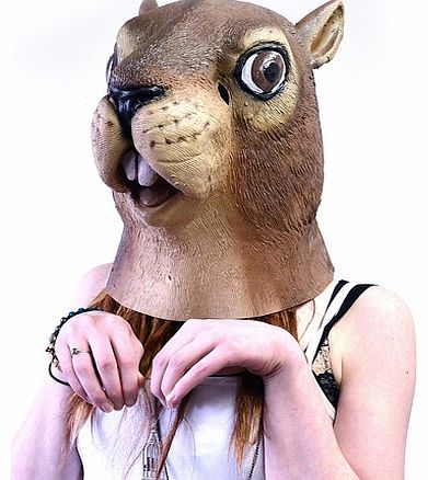 Archie McPhee Squirrel Mask This hilarious Squirrel Mask is by Archie McPhee! It is a full head rubber mask with eye and breathing holes and realistic detailing. Fitting adults and teenagers, it measures around 28 cm x 24 cm x 28 cm. Superb gifts for