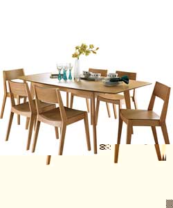 Unbranded Ariana Angled Dining Table and 6 Chairs