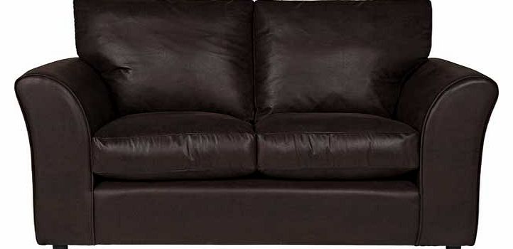 Unbranded Arnie Leather Effect Regular Sofa - Chocolate