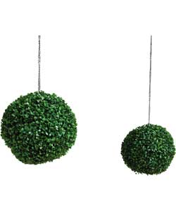 Unbranded Artificial 30cm Topiary Grass Balls - Pack of 2