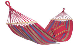 The Aruba large single hammock comes with wooden spreader bars weatherproof material and is availabl