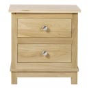 Arundel oak 2 drawer bedside chest furniture