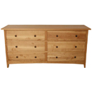 Ash 6 drawer wide chest furniture